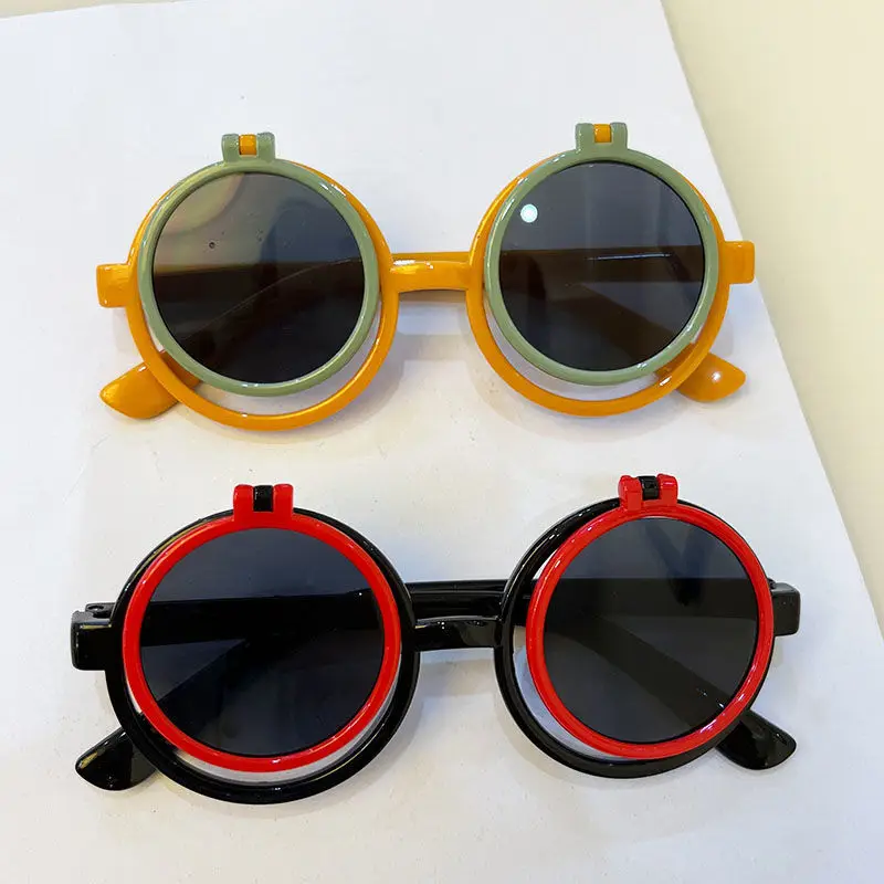 Children Round Frame Sunglasses Flip Sun Glasses for Baby UV 400 Protection Beach Outdoor Eyewear for Boy Girls Classic Glasses
Children Round Frame Sunglasses Flip Sun Glasses for Baby UV 400 Protection Beach Outdoor Eyewear for Boy Girls Classic Glasses