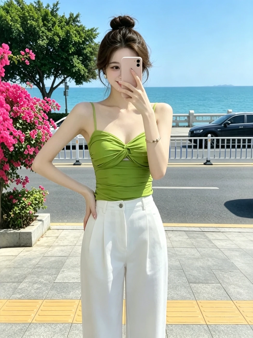 Green Knot Strap Vest Women's Summer Holiday Style Slimming Inner Wear Base Top Pure Desirable Sexy Trendy Commute Style
Green Knot Strap Vest Women's Summer Holiday Style Slimming Inner Wear Base Top Pure Desirable Sexy Trendy Commute Style