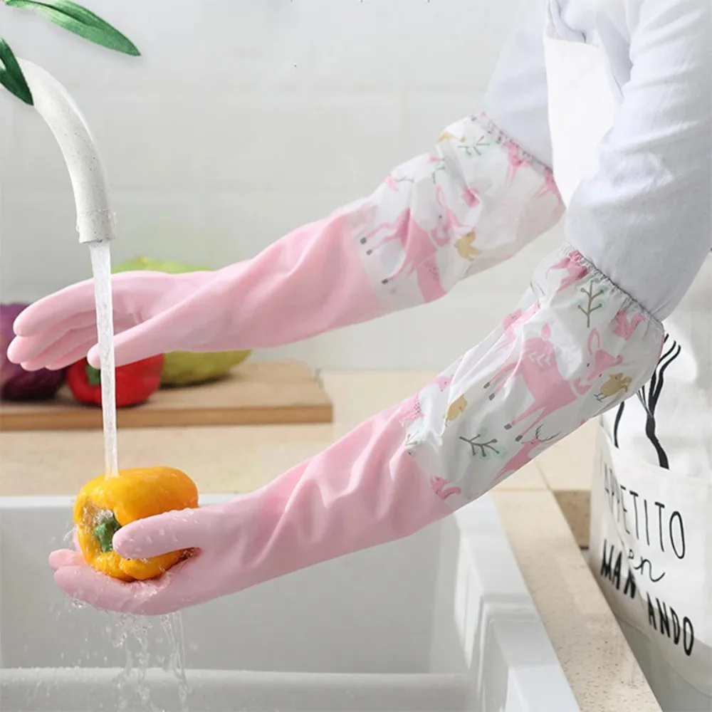 New Single Layer Dishwashing Gloves Extended Sleeve Thick Rubber Gloves Non-slip Elastic Band Mouth Waterproof Gloves Kitchen
New Single Layer Dishwashing Gloves Extended Sleeve Thick Rubber Gloves Non-slip Elastic Band Mouth Waterproof Gloves Kitchen