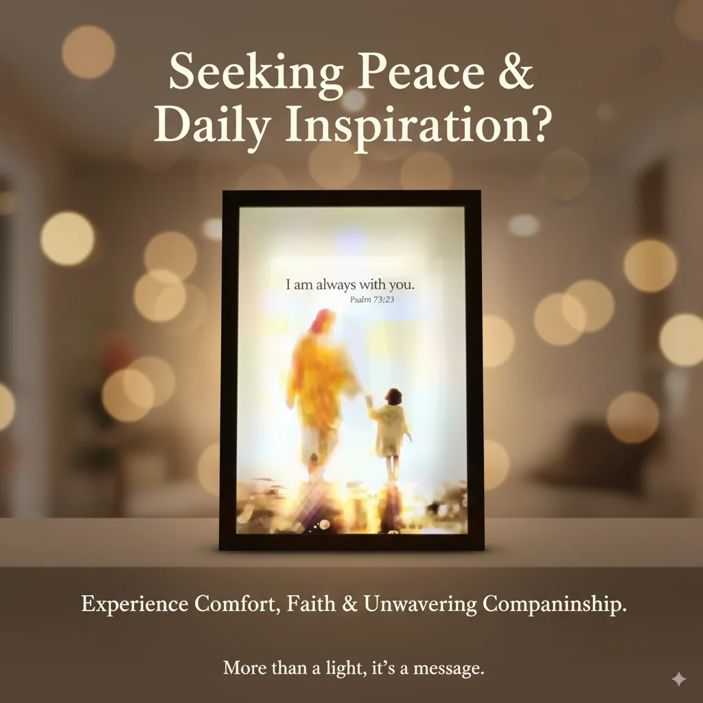 Inspirational 4D LED Jesus Wall Art Lamp By Lumin Works “I Am Always With You” Night Light Decor Gift For Home Bedroom Church
Inspirational 4D LED Jesus Wall Art Lamp By Lumin Works “I Am Always With You” Night Light Decor Gift For Home Bedroom Church