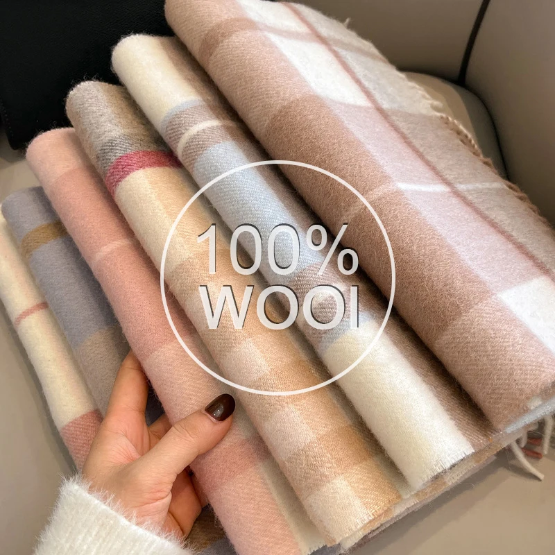 100% Wool Women Scarf Winter Vintage Preppy Style Plaid Wrap Scarves Pashmina Mujer Femme Foulard Bufanda Shawl Poncho Stole
100% Wool Women Scarf Winter Vintage Preppy Style Plaid Wrap Scarves Pashmina Mujer Femme Foulard Bufanda Shawl Poncho Stole