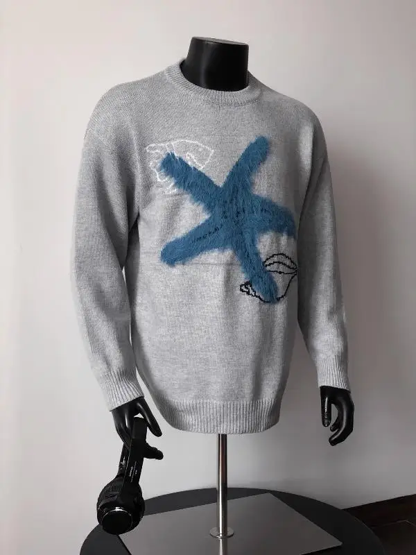 Свитер с вышивкой в виде звезды American Sle High Street, свободный повседневный вязаный топ для мужчин и женщин, осень-зима, универсальный ленивый Sle...
Свитер с вышивкой в виде звезды American Sle High Street, свободный повседневный вязаный топ для мужчин и женщин, осень-зима, универсальный ленивый Sle...