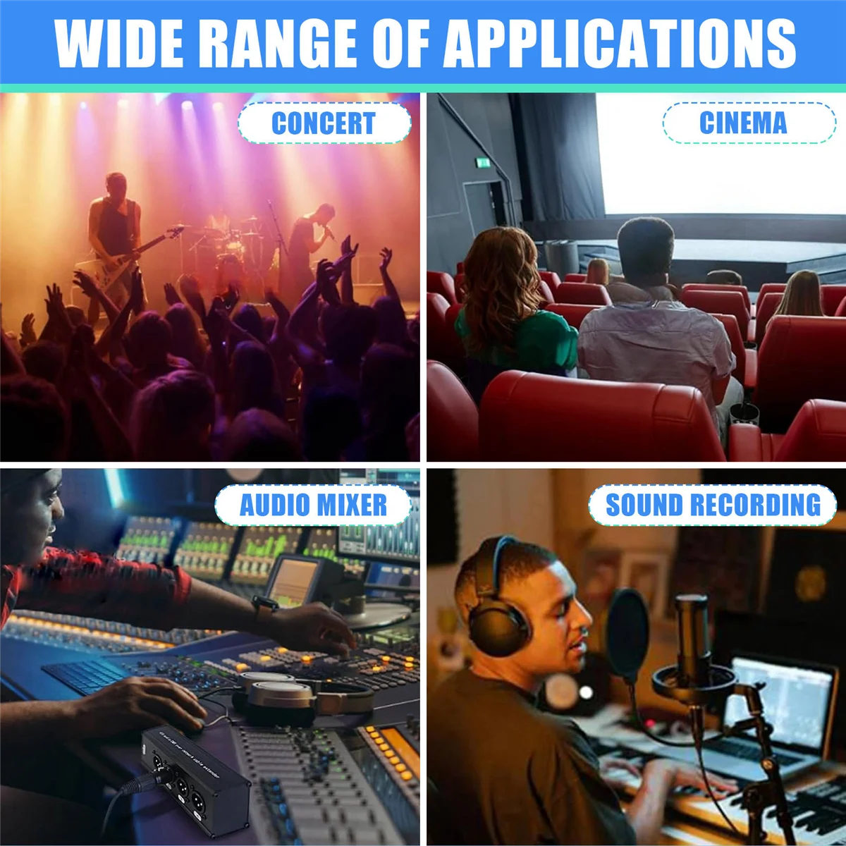 A03V 1 Pair 4 Channel XLR/DMX Audio RJ45 Ethernet Extender XLR Extender Transceiver for Live Stage, Audio Recording Studio
A03V 1 Pair 4 Channel XLR/DMX Audio RJ45 Ethernet Extender XLR Extender Transceiver for Live Stage, Audio Recording Studio