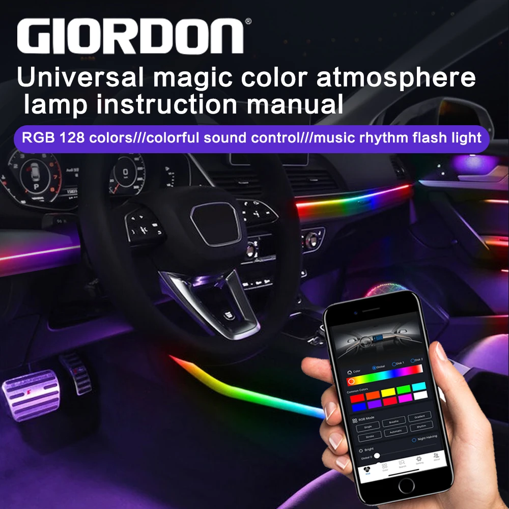 Universal magic color atmosphere LED Ambient Light RBG 128 Color Acrylic Strip Backlight Guide Decoration Atmosphere Lamp
Universal magic color atmosphere LED Ambient Light RBG 128 Color Acrylic Strip Backlight Guide Decoration Atmosphere Lamp