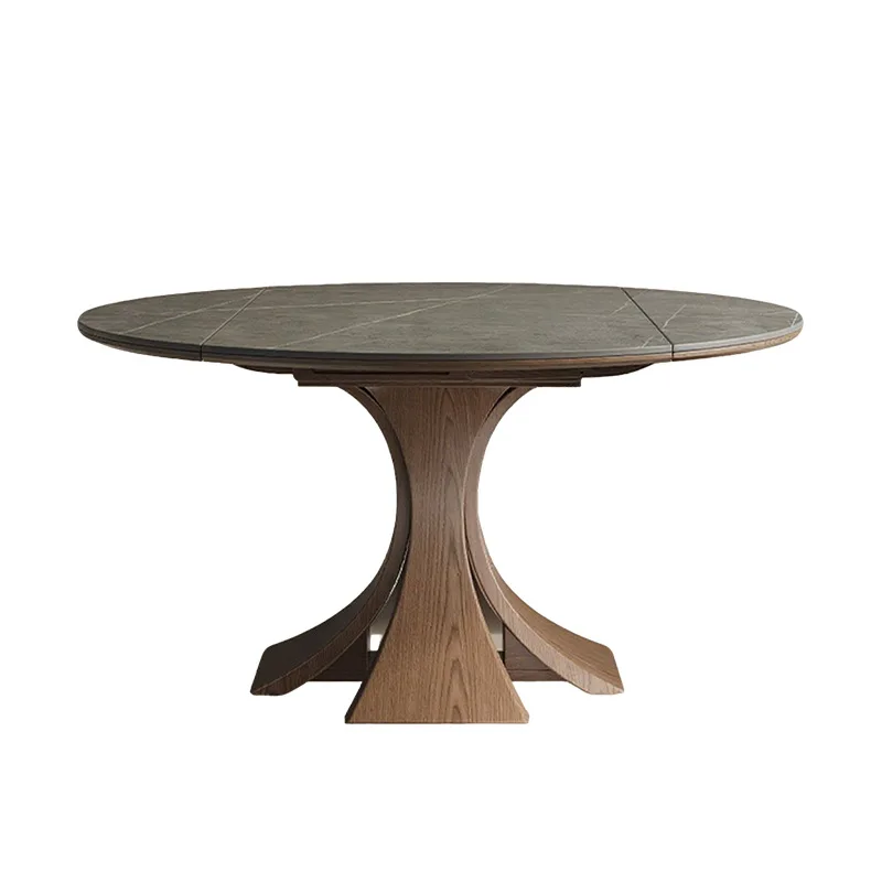 Medieval style solid wood rock slab dining table and chair combination household retractable multi
Medieval style solid wood rock slab dining table and chair combination household retractable multi