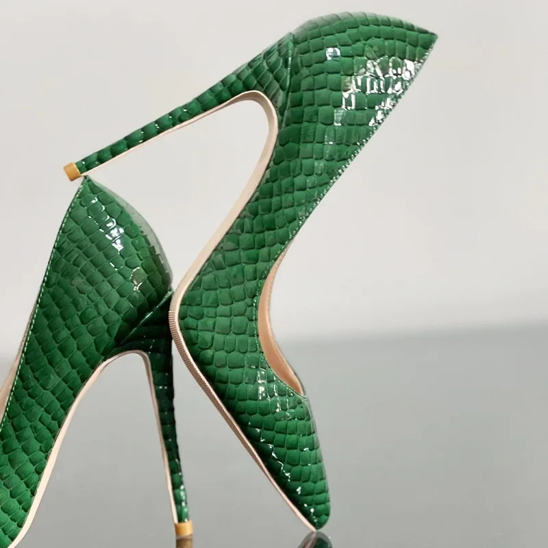 Green Snakeskin High Heel Shoes 12cm 10cm 8cm Crocodile Pointed Toe Slip On Shallow Pumps Luxury Bride Footwear Size45
Green Snakeskin High Heel Shoes 12cm 10cm 8cm Crocodile Pointed Toe Slip On Shallow Pumps Luxury Bride Footwear Size45