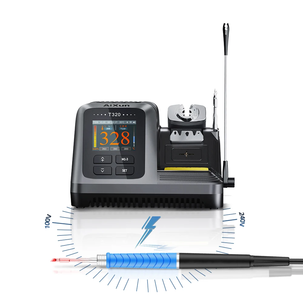 AIXUN T320 Soldering Station Precision Intelligent Rework Tools High Power Adjustable Thermostat with T245 T210 Soldering Iron
AIXUN T320 Soldering Station Precision Intelligent Rework Tools High Power Adjustable Thermostat with T245 T210 Soldering Iron