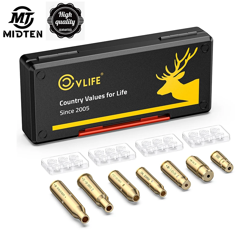 MidTen Bore Sight Laser For Cal.223/5.56MM/9MM/7.62X39MM/30-30/30-06/.243/308/.45acp Caliber Scope Red Dot Brass Specific Chambe
MidTen Bore Sight Laser For Cal.223/5.56MM/9MM/7.62X39MM/30-30/30-06/.243/308/.45acp Caliber Scope Red Dot Brass Specific Chambe
