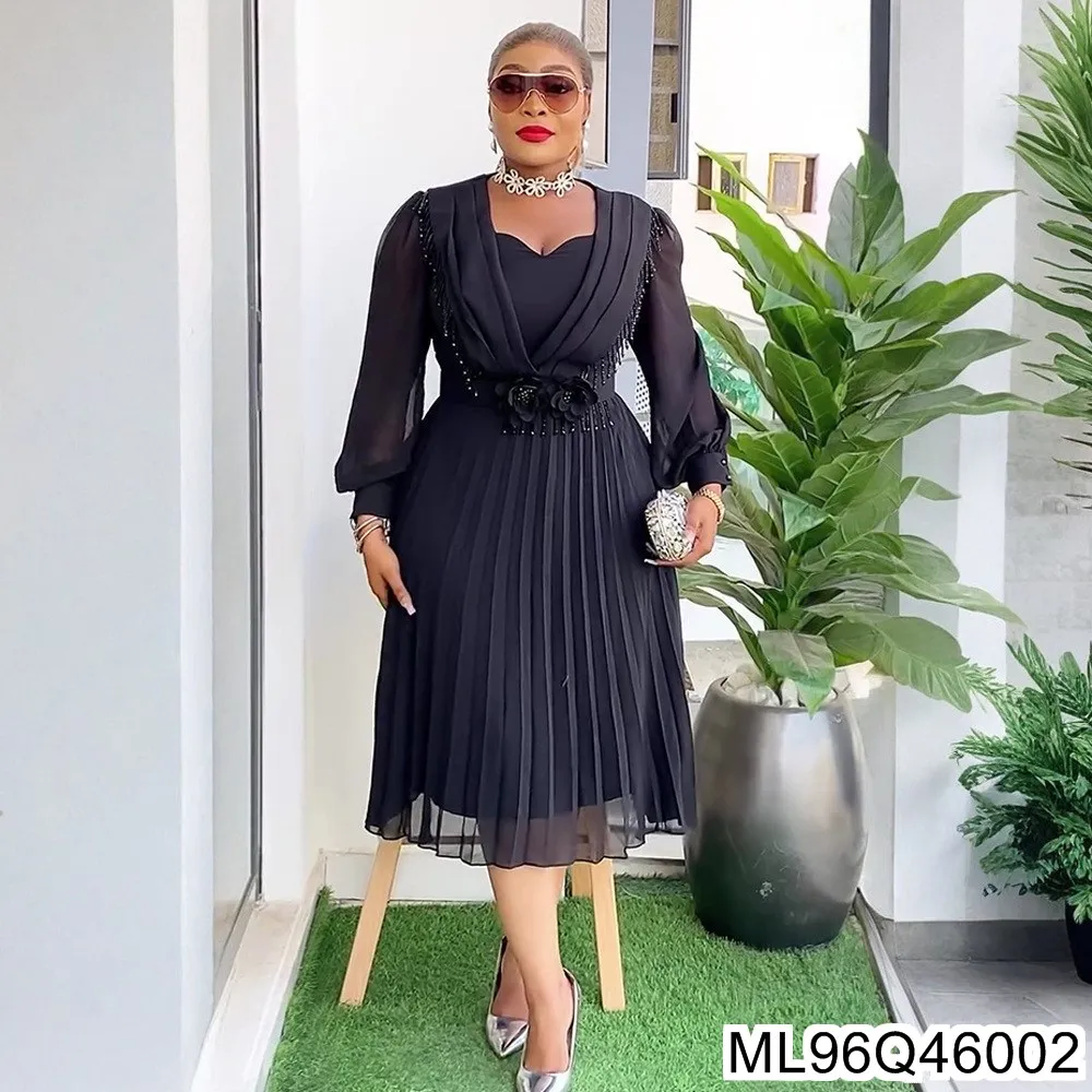 2025 A New European and American Style Commuter Pleated Skirt with A Cinched Waist and A Slimming A-line Chiffon Dress ML96Q460 
2025 A New European and American Style Commuter Pleated Skirt with A Cinched Waist and A Slimming A-line Chiffon Dress ML96Q460