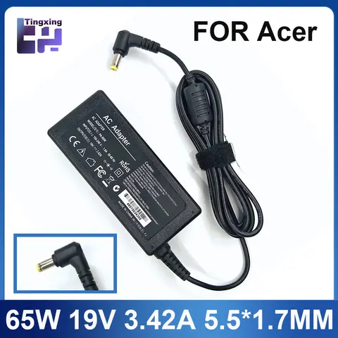 19 V 3.42A 65 W 5.5*1.7mm AC laptop şarj adaptörü Acer Aspire 5315 5630 5735 5920 5535 5738 6920 6530G 7739Z Güç Kaynağı