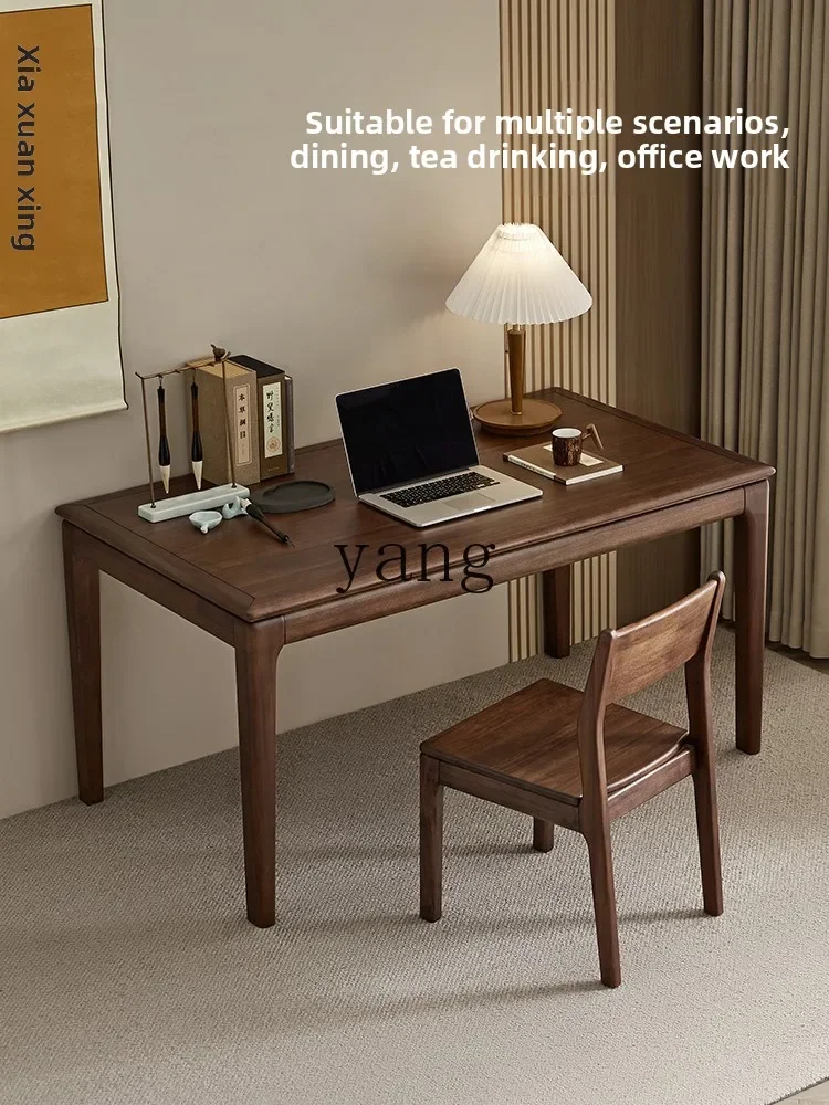LH new Chinese solid wood frame dining table and chair combination living room household rectangular dining table
LH new Chinese solid wood frame dining table and chair combination living room household rectangular dining table