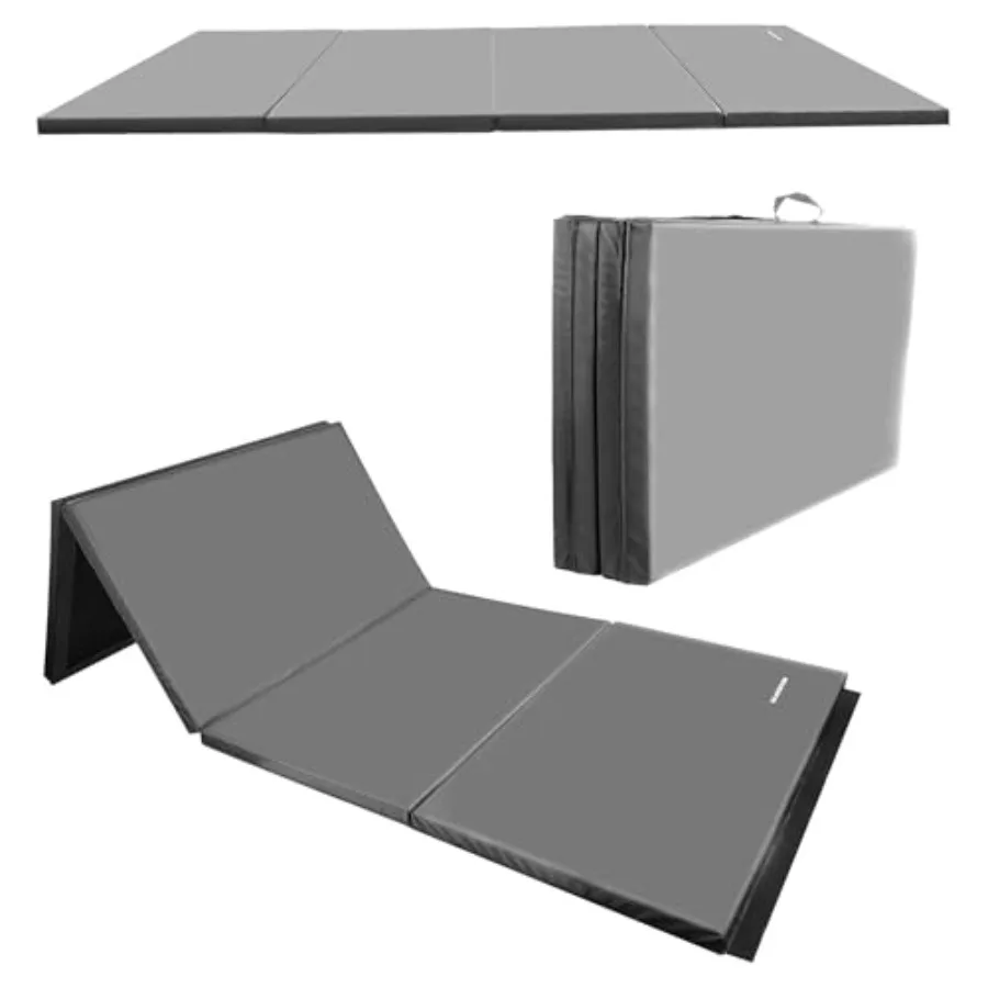 Gymnastics mat for tumbling yoga pilates home workouts martial arts: 6x4 ft 4-panel folding 2-inch thick vinyl surface black co
Gymnastics mat for tumbling yoga pilates home workouts martial arts: 6x4 ft 4-panel folding 2-inch thick vinyl surface black co