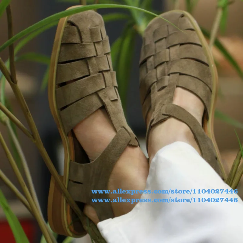 Retro Cross Woven Cowhide Sandals Summer British Casual Roman Men's Sandals Designer Style Trendy Luxury Handmade Men Shoes
Retro Cross Woven Cowhide Sandals Summer British Casual Roman Men's Sandals Designer Style Trendy Luxury Handmade Men Shoes