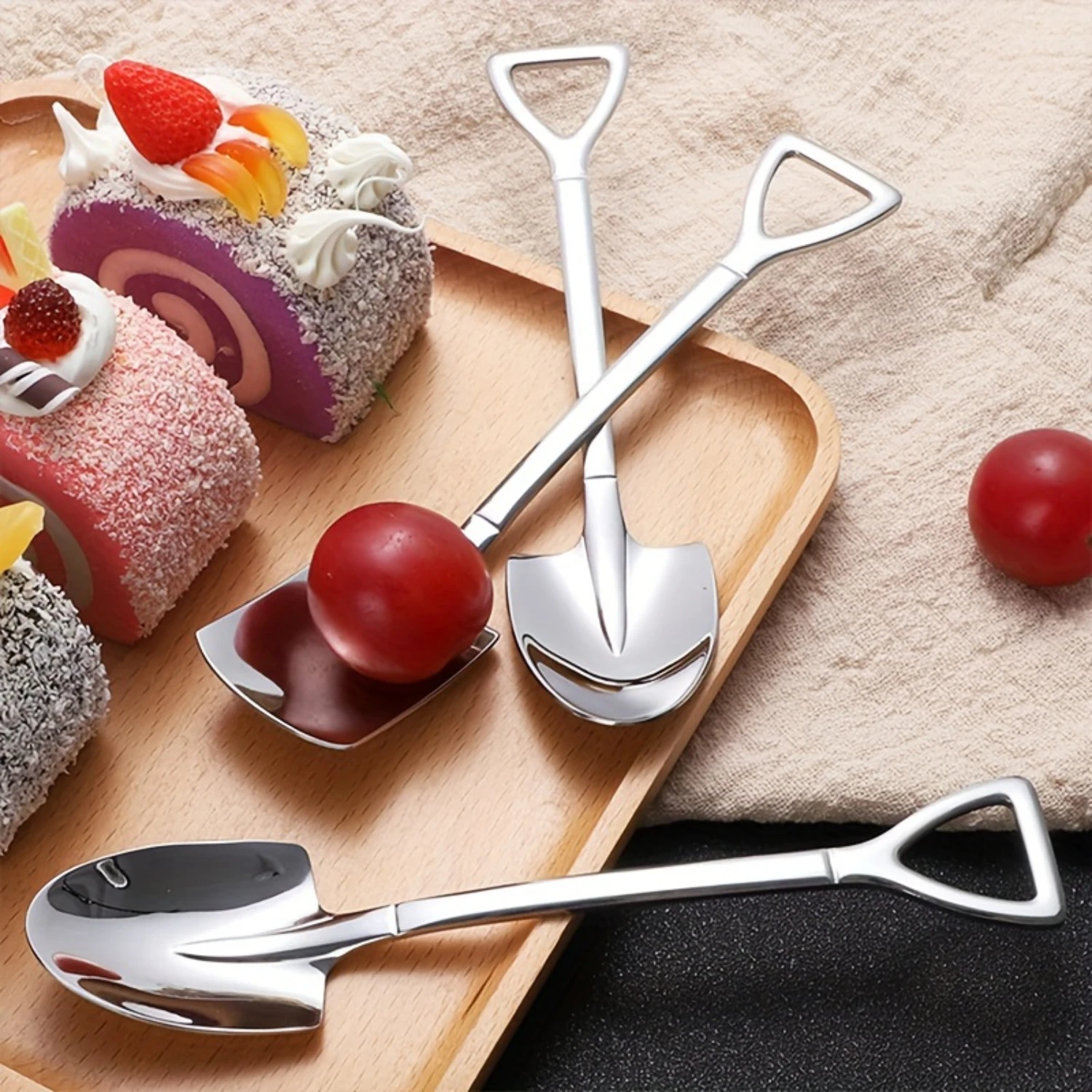 4pcs, Stainless Steel Shovel Spoon, Dessert Spoon, Shovel Shaped Stainless Steel Spoon, Ice Cream Fruit Spoon, Dessert Mixing Sp
4pcs, Stainless Steel Shovel Spoon, Dessert Spoon, Shovel Shaped Stainless Steel Spoon, Ice Cream Fruit Spoon, Dessert Mixing Sp