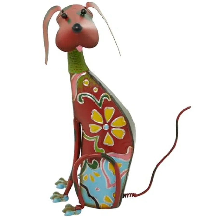 Metal Dog Decorative Garden Sculpture Indoor Outdoor Garden Statue with Floral Pattern, Outdoor Sculpture 7" x 11" x 17", Multi
Metal Dog Decorative Garden Sculpture Indoor Outdoor Garden Statue with Floral Pattern, Outdoor Sculpture 7" x 11" x 17", Multi