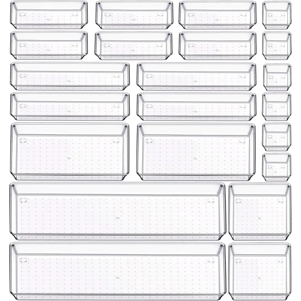 22-Piece Acrylic Kitchen Organizer Bins with Non-Slip Trays for Multipurpose Storage in Cosmetics, Bathroom, Tools, and Office
22-Piece Acrylic Kitchen Organizer Bins with Non-Slip Trays for Multipurpose Storage in Cosmetics, Bathroom, Tools, and Office