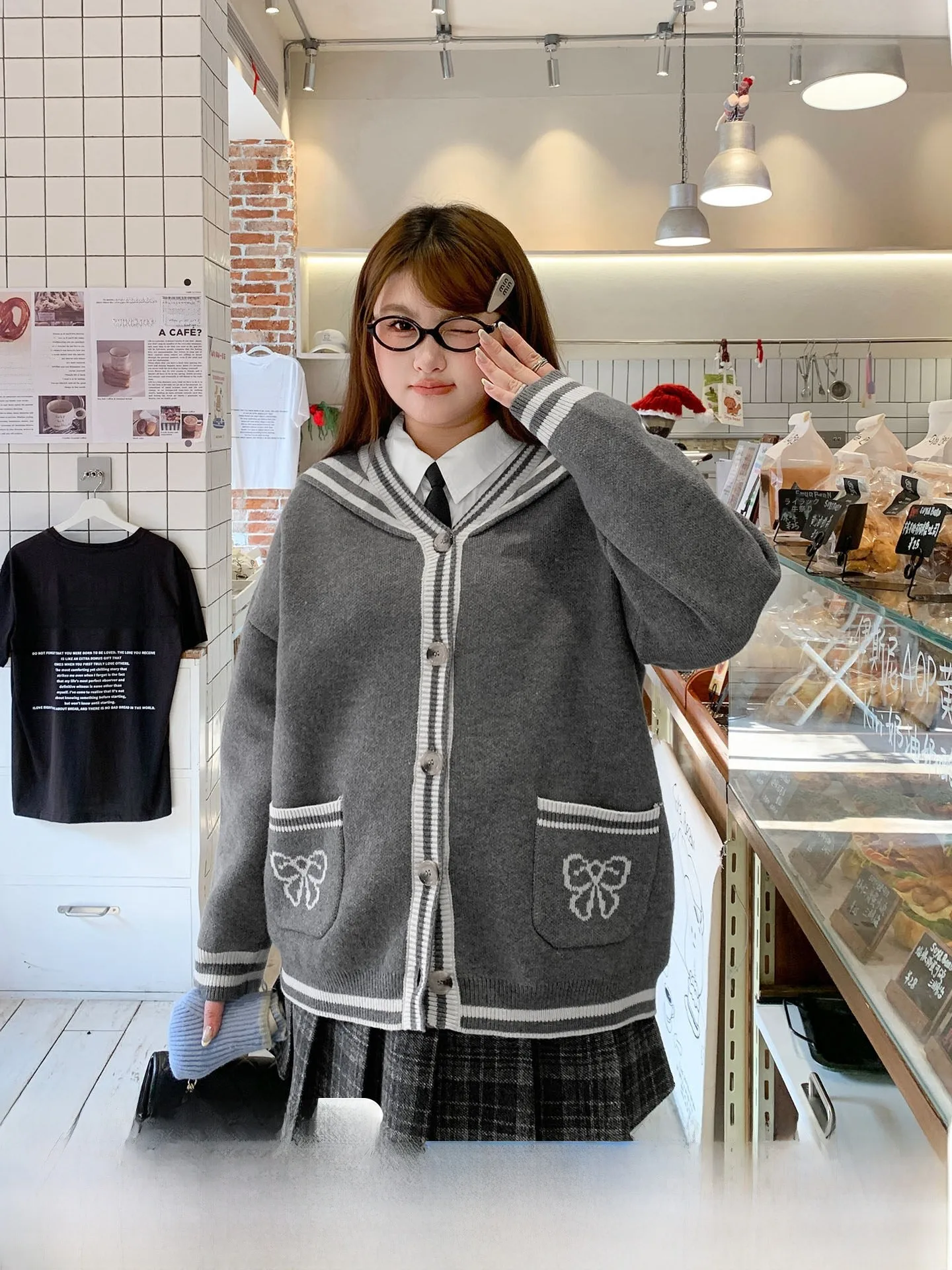 YUZI Fi Roe Academy Sle Naval Collar Knitted Open Cardigan Slim Sweet Sweater Jaet ey Commute Large Size Women's Wear
YUZI Fi Roe Academy Sle Naval Collar Knitted Open Cardigan Slim Sweet Sweater Jaet ey Commute Large Size Women's Wear
