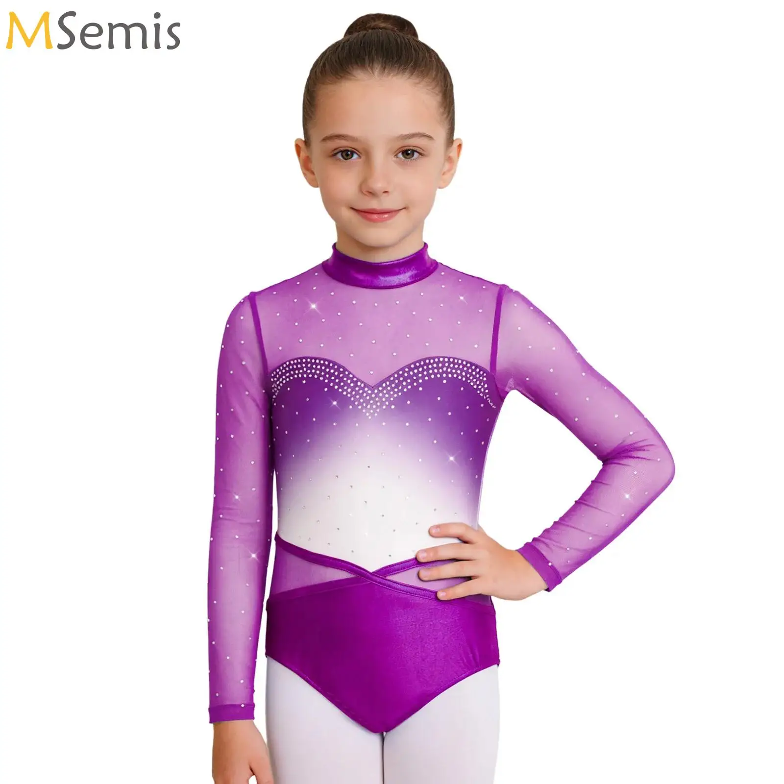 Гимнастический купальник для девочек с длинным рукавом, стразами, градиентным цветом и вырезами, для фигурного катания, танцев и соревнований
Гимнастический купальник для девочек с длинным рукавом, стразами, градиентным цветом и вырезами, для фигурного катания, танцев и соревнований