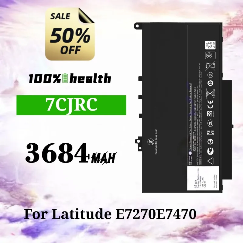 7CJRC 3684mAh Laptop Battery for Dell Latitude E7270/E7470 Lithium Rechargeable Battery
7CJRC 3684mAh Laptop Battery for Dell Latitude E7270/E7470 Lithium Rechargeable Battery