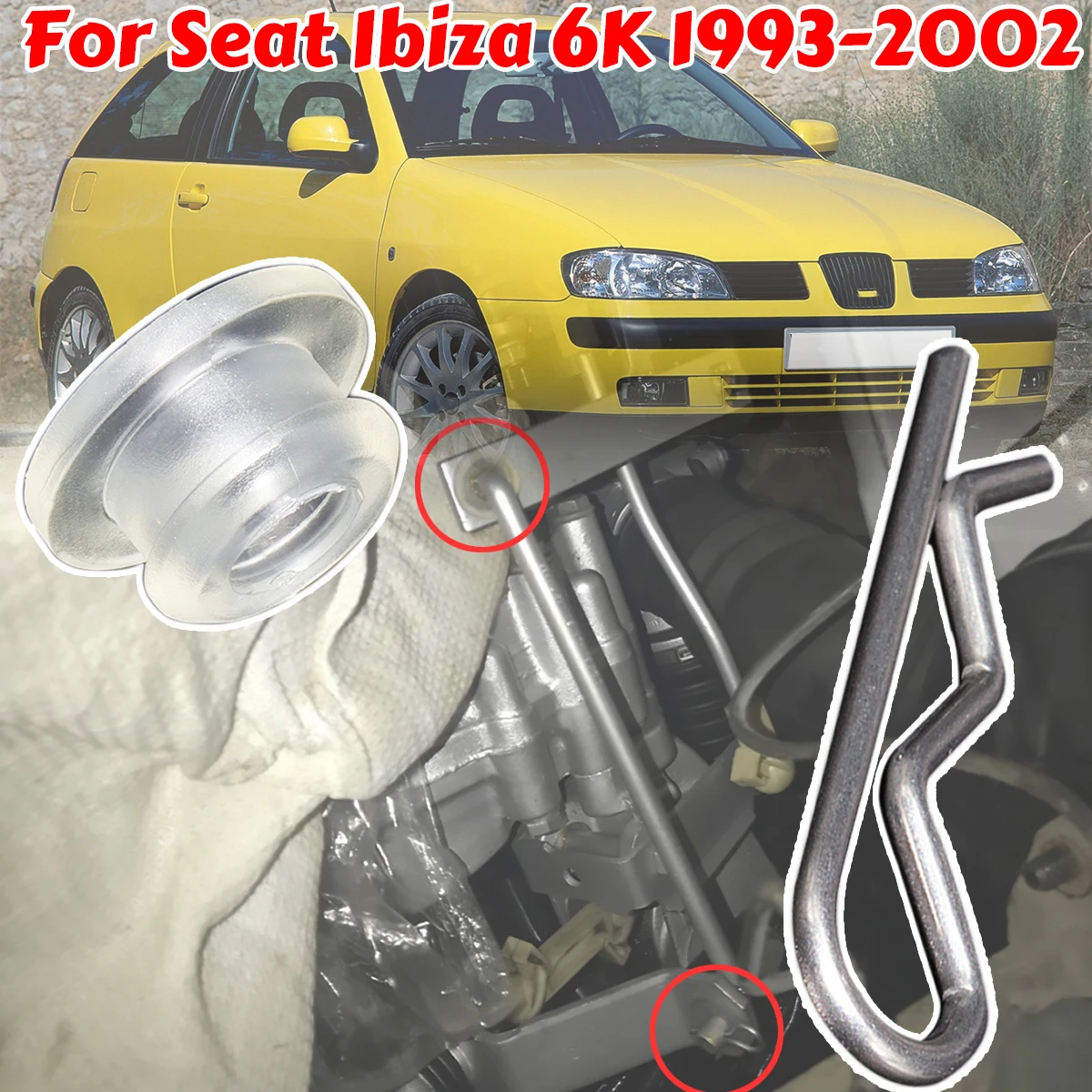 2pcs Gear Shift Lever Bushing Linkage bearing Securing Spring Clip For Seat Ibiza 6K 1993-2002 MT Gearbox Shifter Rod Selector
2pcs Gear Shift Lever Bushing Linkage bearing Securing Spring Clip For Seat Ibiza 6K 1993-2002 MT Gearbox Shifter Rod Selector