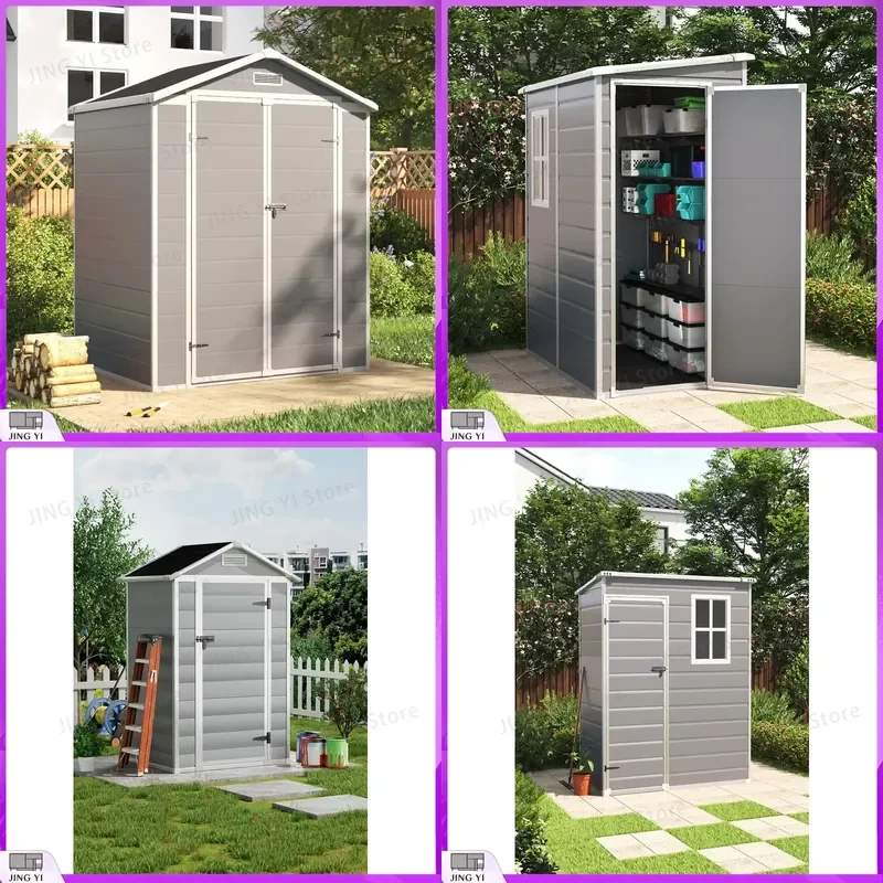 Plastic Resin Outdoor Storage Shed with Floor Lockable Door for Patio Backyard Lawn Garden Tool Shed Weatherproof Durable
Plastic Resin Outdoor Storage Shed with Floor Lockable Door for Patio Backyard Lawn Garden Tool Shed Weatherproof Durable