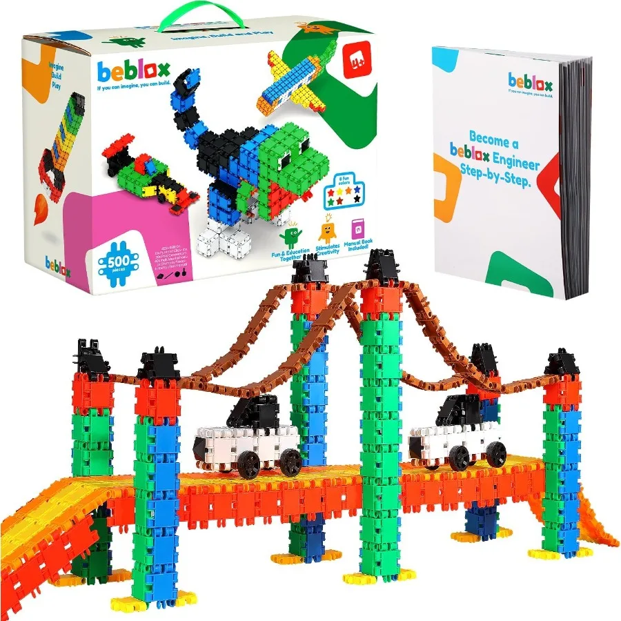 BEBLOX Building Blocks | Building Toys for Ages 4-8 500-piece Set - Learning and Educational Fun Stem Toys - Birthday Gifts for
BEBLOX Building Blocks | Building Toys for Ages 4-8 500-piece Set - Learning and Educational Fun Stem Toys - Birthday Gifts for