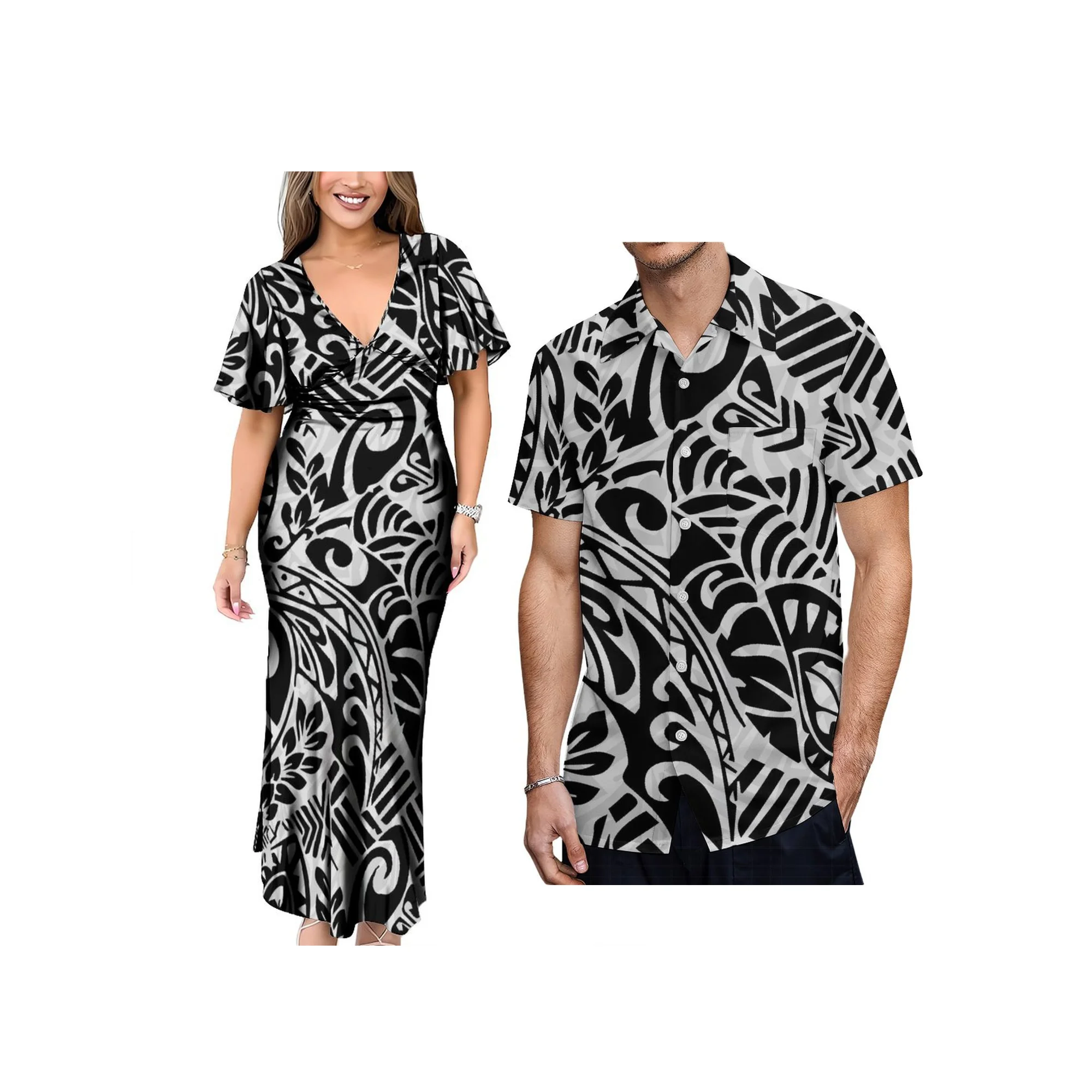 New Wholesale Custom Hawaii Island Style Samoa Polynesian Tribal Print Design Deep V Neck Casual Dress Plus Size Women Dress
New Wholesale Custom Hawaii Island Style Samoa Polynesian Tribal Print Design Deep V Neck Casual Dress Plus Size Women Dress
