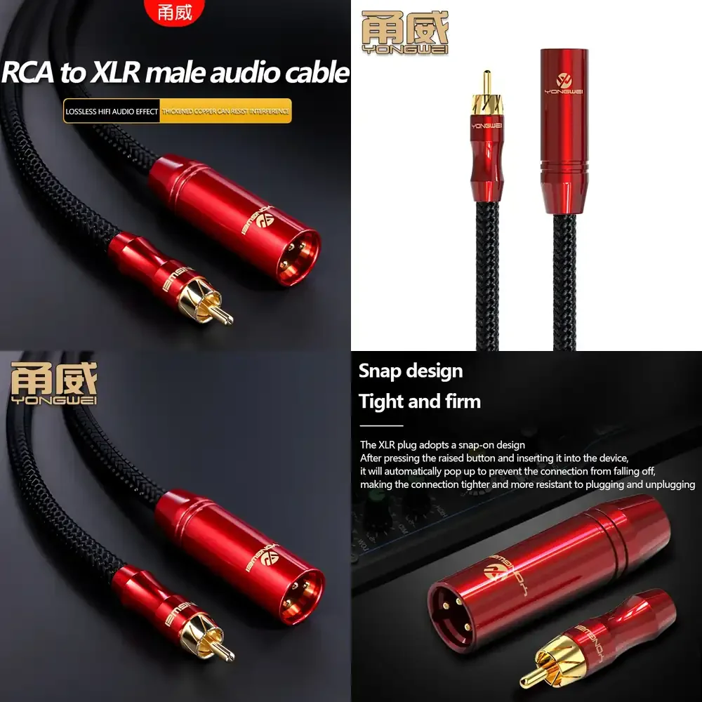 YONGWEI RCA to XLR Male Audio Cable for Karaoke Machine Mixing Console Effects Processor Power Amplifier Speaker Studio
YONGWEI RCA to XLR Male Audio Cable for Karaoke Machine Mixing Console Effects Processor Power Amplifier Speaker Studio