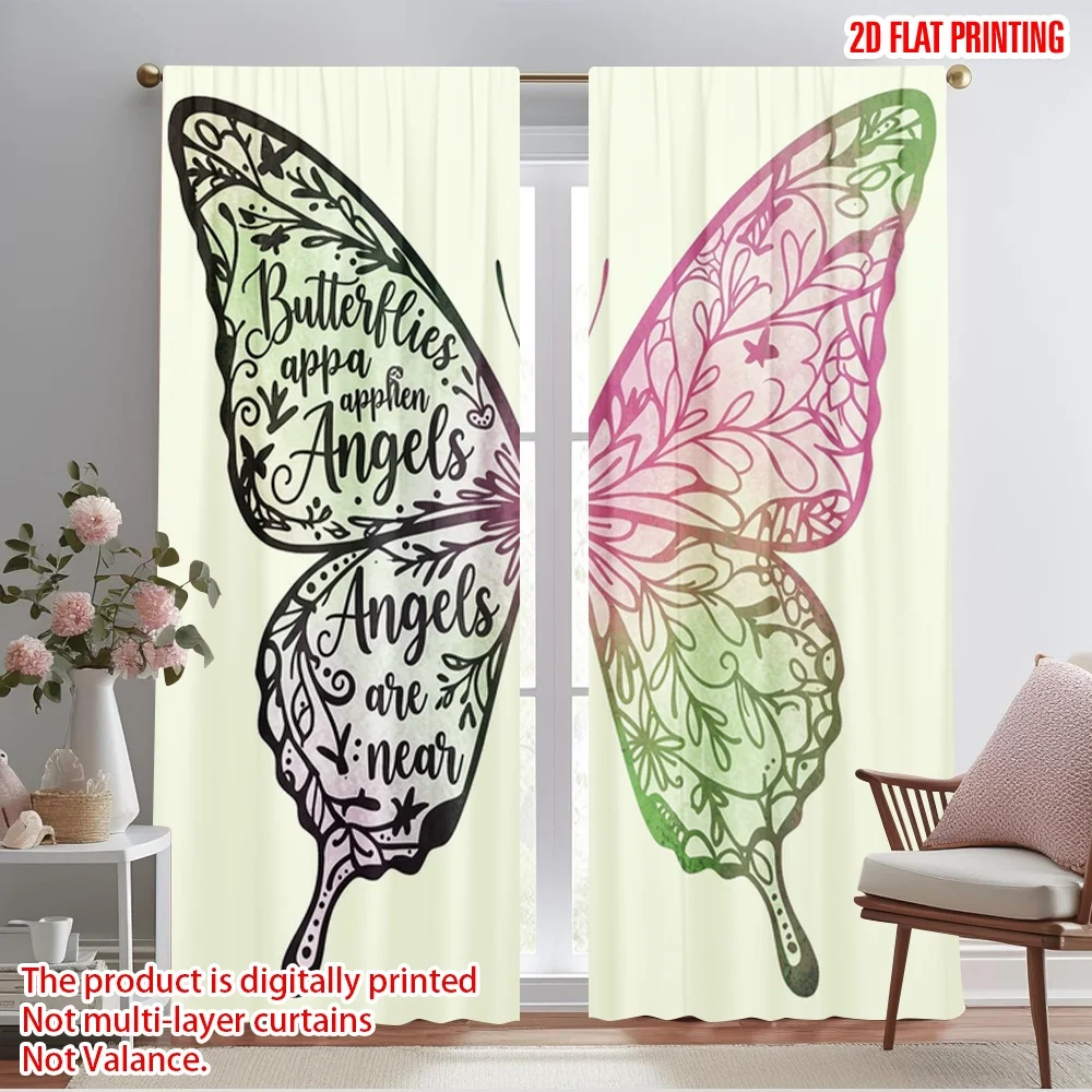 2pcs 2D flat printing Curtain Butterflies Appear When Angels 100% Polyester Without Electricity Festive Wall Decor for Yard &
2pcs 2D flat printing Curtain Butterflies Appear When Angels 100% Polyester Without Electricity Festive Wall Decor for Yard &