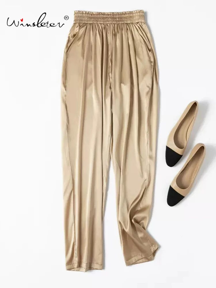 Winsleter, 93%Natural Silk Elegant Harem Pants, Women Elastic Waist Solid, Commute Fashion Casual Pants, Summer Autumn B47044QC
Winsleter, 93%Natural Silk Elegant Harem Pants, Women Elastic Waist Solid, Commute Fashion Casual Pants, Summer Autumn B47044QC