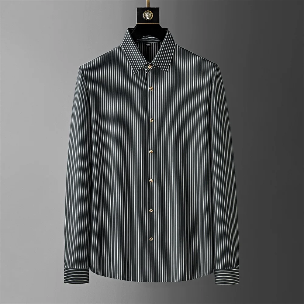 Mens Long Sleeve Striped Shirt Scarless Non Ironing Casual Business Shirt Slim Fit Office Social Dress Shirts 2024 Spring Summer
Mens Long Sleeve Striped Shirt Scarless Non Ironing Casual Business Shirt Slim Fit Office Social Dress Shirts 2024 Spring Summer