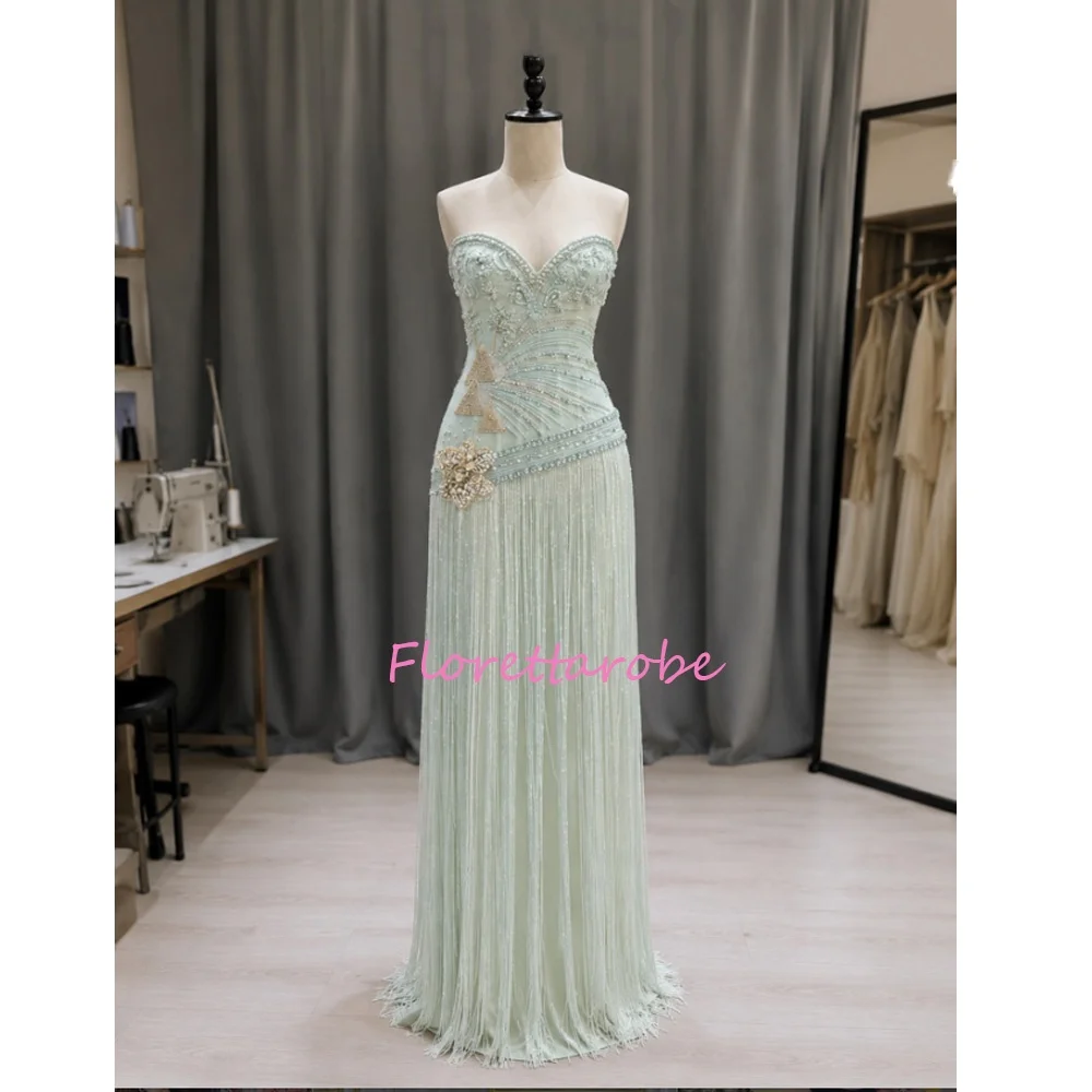 Luxury A-line Sweetheart Neckline Evening Dresses Crystal Beaded Tassel Evening Gowns Glamorous Stylish Chiffon Party Dress Cust
Luxury A-line Sweetheart Neckline Evening Dresses Crystal Beaded Tassel Evening Gowns Glamorous Stylish Chiffon Party Dress Cust
