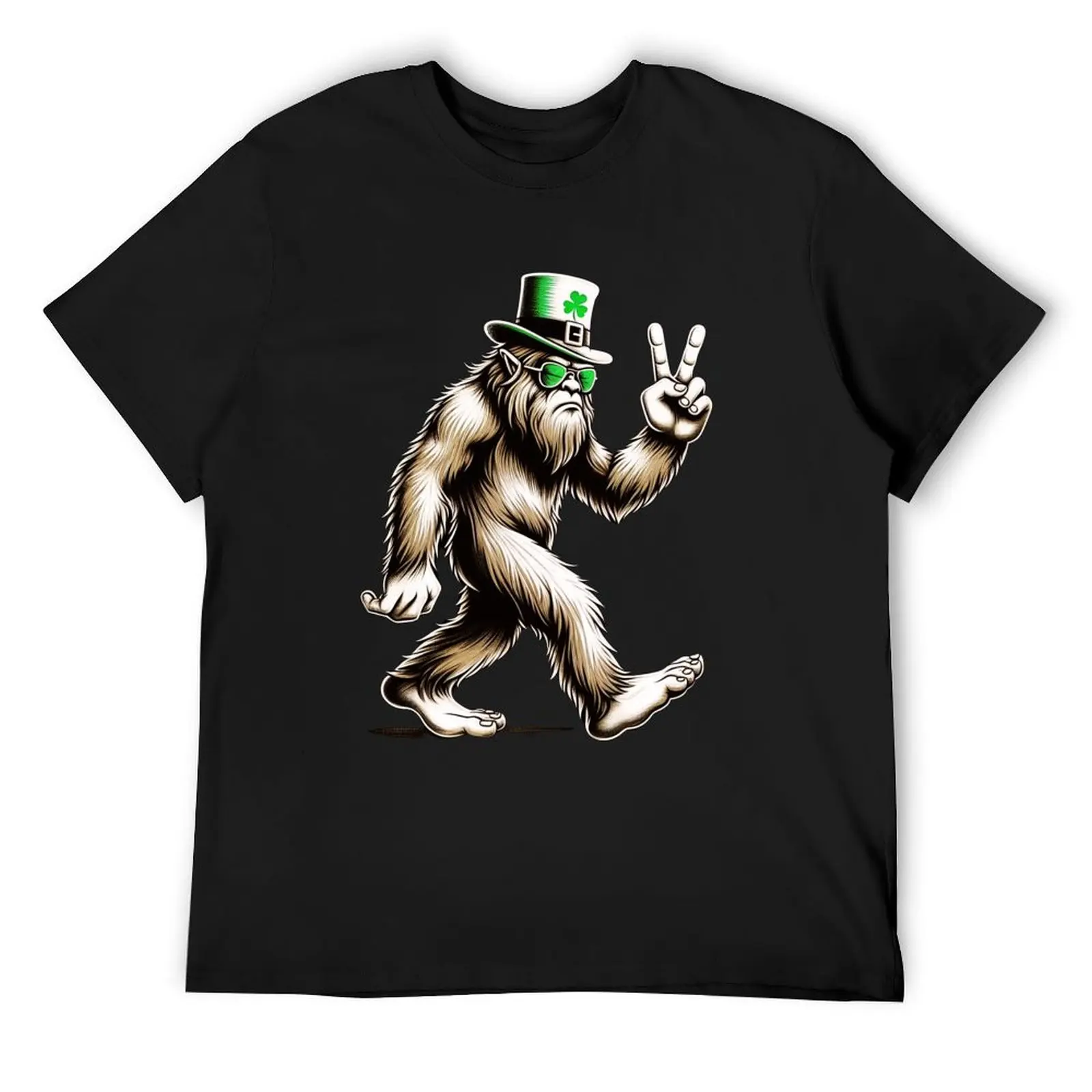 Funny St. Patrick’s Day Irish Sasquatch Bigfoot humorously flashes peace signs T-Shirt
Funny St. Patrick’s Day Irish Sasquatch Bigfoot humorously flashes peace signs T-Shirt