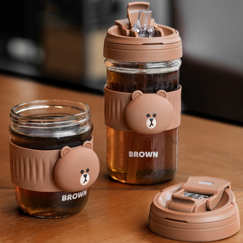 Kawaii Line Friends Sippy чашка мультяшная коричневая Кукла стеклянные кофейные чашки милые двойные питьевые портативные чашки для воды подарок для детей
Kawaii Line Friends Sippy чашка мультяшная коричневая Кукла стеклянные кофейные чашки милые двойные питьевые портативные чашки для воды подарок для детей