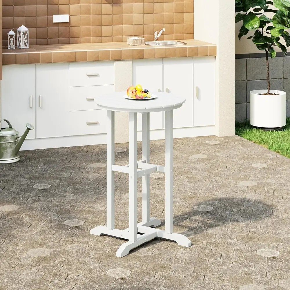 37 Round Outdoor Patio Bar Table, White, Ideal for Bistro Dining, Deck, Backyard, Garden
37 Round Outdoor Patio Bar Table, White, Ideal for Bistro Dining, Deck, Backyard, Garden