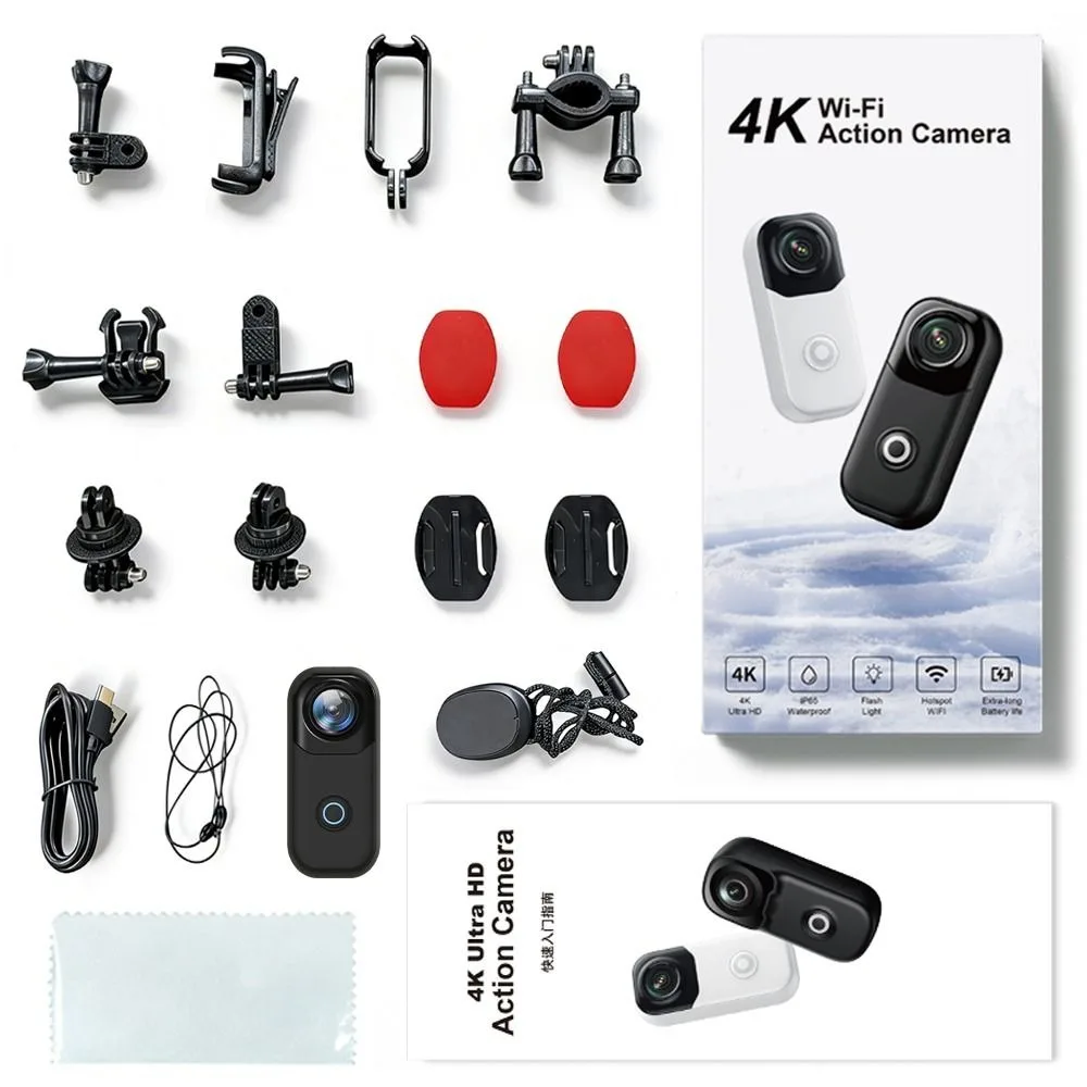 4K Ultra HD Thumb Action Camera 156° Wide-angle Six-axis Stabilization 4K Sports Recorder IP68 Waterproof
4K Ultra HD Thumb Action Camera 156° Wide-angle Six-axis Stabilization 4K Sports Recorder IP68 Waterproof