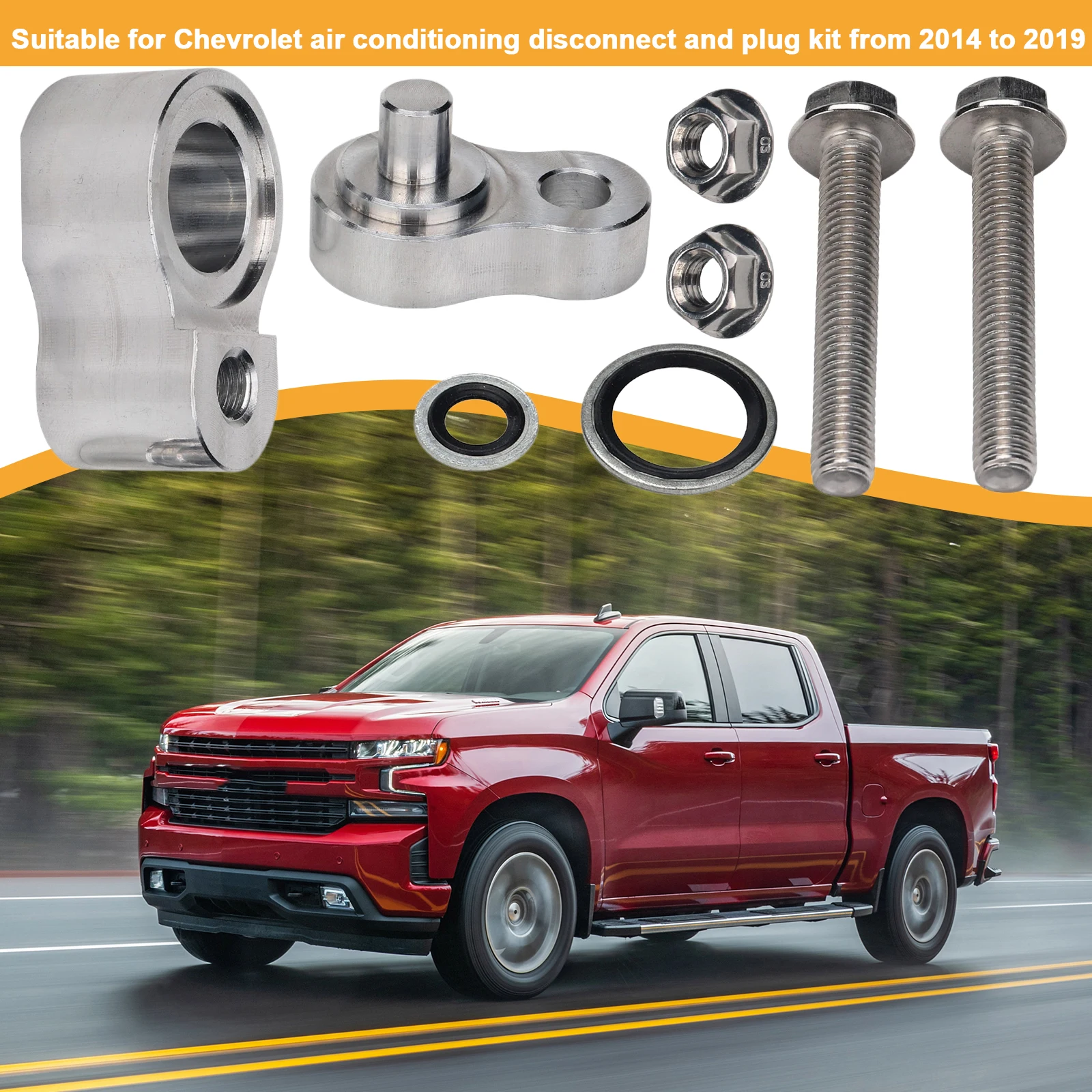 Car Rear Air Conditioning A/C Block Off Kit with Dual Bolts for Cadillac Escalade 2014-19 for GMC Yukon 2014-19
Car Rear Air Conditioning A/C Block Off Kit with Dual Bolts for Cadillac Escalade 2014-19 for GMC Yukon 2014-19