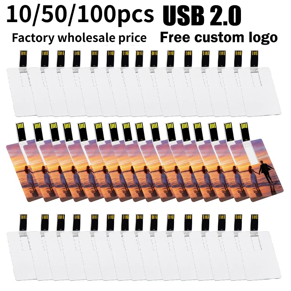 10/50/100PCS with Free Logo Printing Bank Card Model Memory Stick Souvenir Gift 4GB Ultra-Thin Credit Card USB Flash Drive 64GB
10/50/100PCS with Free Logo Printing Bank Card Model Memory Stick Souvenir Gift 4GB Ultra-Thin Credit Card USB Flash Drive 64GB