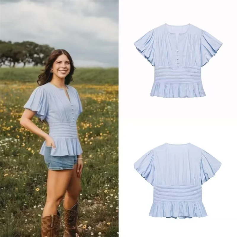 Puff Sleeve Ruffle Trim Shirt Women's Casual Cotton Blend Long Sleeve Ruffle Trim Shirt Women's Puff Sleeve Ruffle Trim Shirt
Puff Sleeve Ruffle Trim Shirt Women's Casual Cotton Blend Long Sleeve Ruffle Trim Shirt Women's Puff Sleeve Ruffle Trim Shirt
