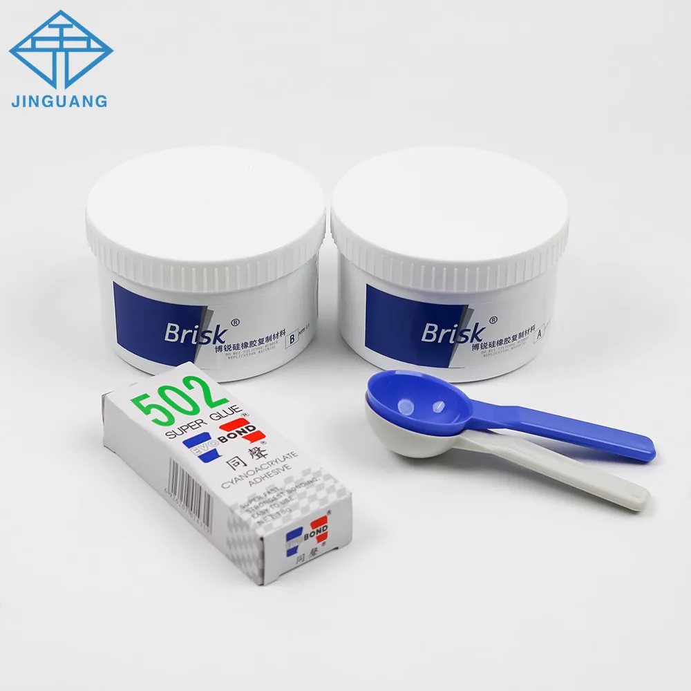Dental Silicone Rubber Impression Material Kit 500G+500G with 502 Super Glue Dentistry Impression Material Kit Dentist Supplies
Dental Silicone Rubber Impression Material Kit 500G+500G with 502 Super Glue Dentistry Impression Material Kit Dentist Supplies