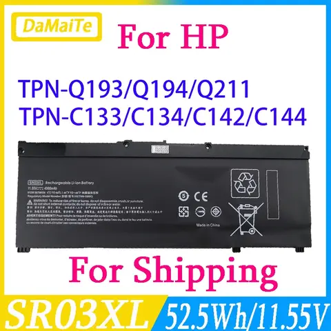 SR04XL SR03XL Battery for HP Omen 15-CE0XX 15-DC0XX Series 15-CE015DX 15-DC0003LA 15-DC0051NR Pavilion 15-CB0XX 15-CX0XX