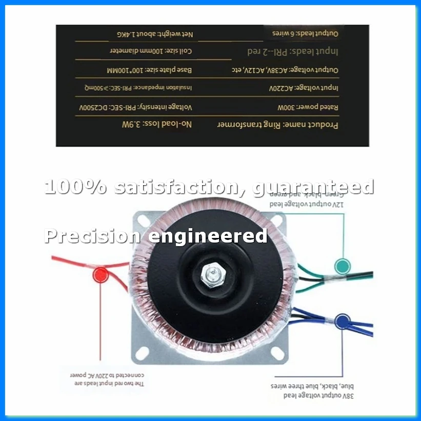 300 Watt Circular Transformer Power Supply Front and Rear Stage Power Amplifier Transformer 220V High-Power Copper Wire-A79U
300 Watt Circular Transformer Power Supply Front and Rear Stage Power Amplifier Transformer 220V High-Power Copper Wire-A79U