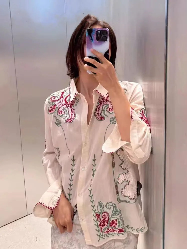 HH Women 2025 Fashion Vintage Lapel Single Breasted Embroidery Shirt Long Sleeved Top+Elegant Drawstring Wide Leg Pant Suit
HH Women 2025 Fashion Vintage Lapel Single Breasted Embroidery Shirt Long Sleeved Top+Elegant Drawstring Wide Leg Pant Suit