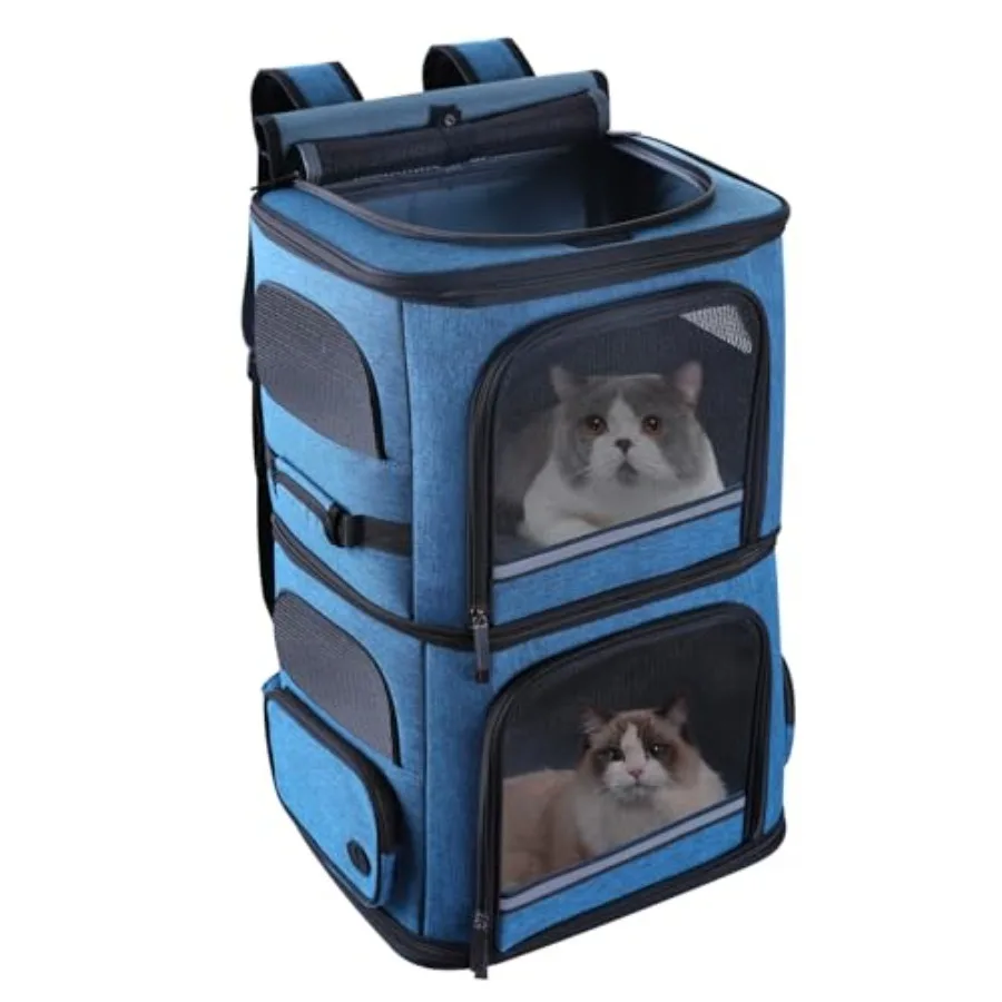 Double Cat Carrier for 2 CatsDog Backpack Carrier for Medium Dogs Double Compartment Pet Carrier Backpack for Dual Pets for Out
Double Cat Carrier for 2 CatsDog Backpack Carrier for Medium Dogs Double Compartment Pet Carrier Backpack for Dual Pets for Out