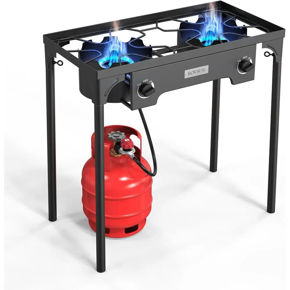 Portable Propane Gas Stove with Adjustable Regulator for Outdoor Cooking, Camping, and Home Brewing
Portable Propane Gas Stove with Adjustable Regulator for Outdoor Cooking, Camping, and Home Brewing