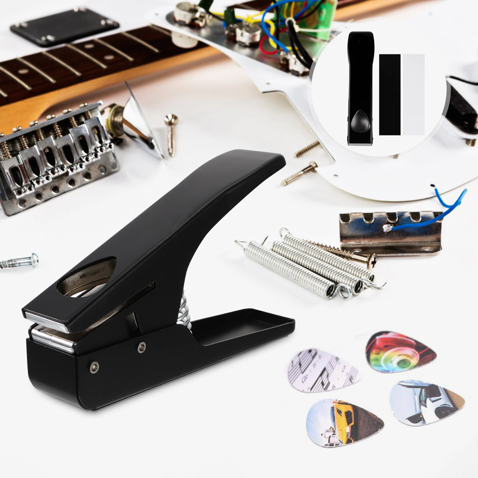 Guitar Punch DIY Picks Maker Tool Electric Plectrums Hole Maker Tool Puncher Strong Iron Guitar Accessories
Guitar Punch DIY Picks Maker Tool Electric Plectrums Hole Maker Tool Puncher Strong Iron Guitar Accessories