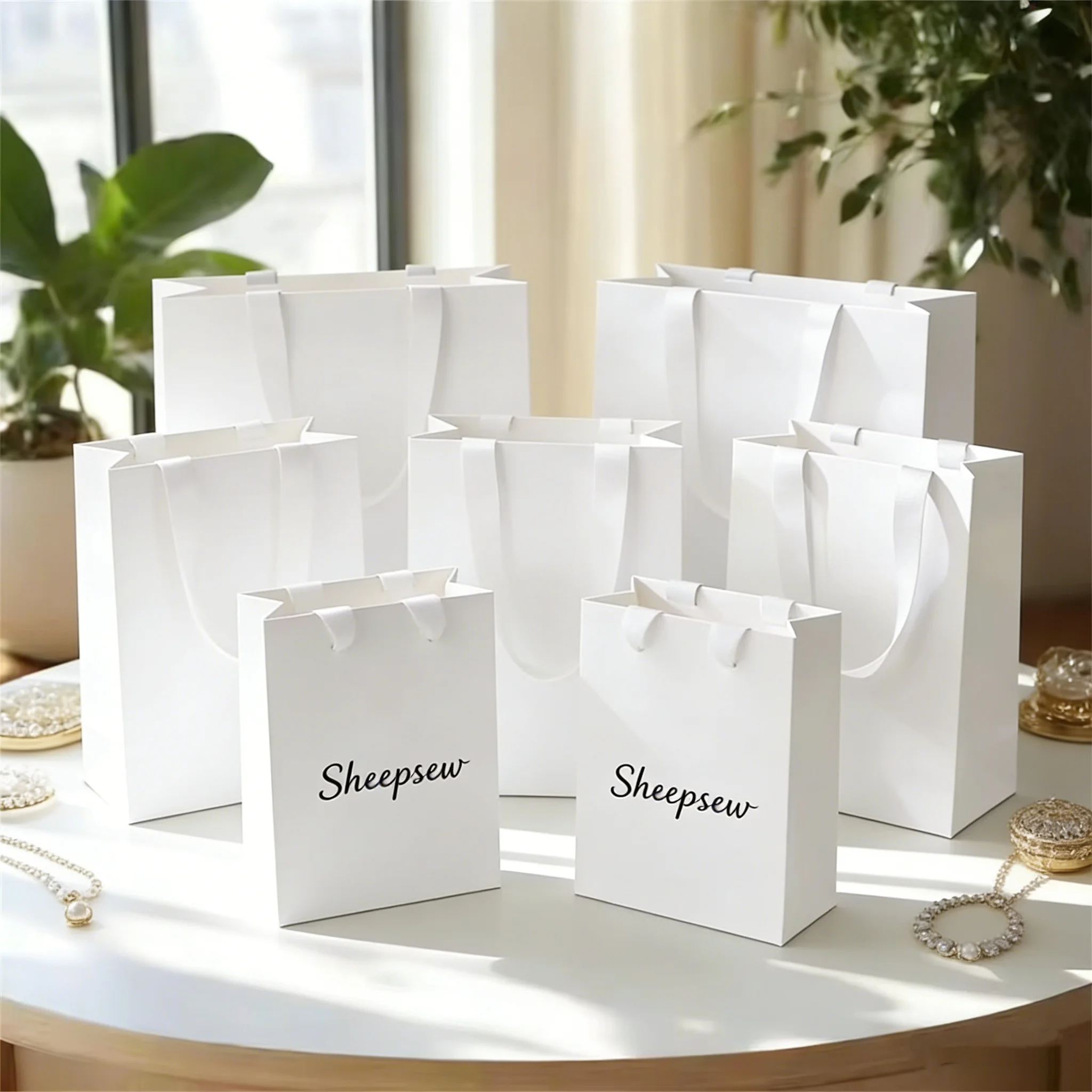 Custom Tote Bags Luxury Personalization Logo Printed Shopping Wedding Party Baby Shower Gift Packaging Paper Bag With Handle
Custom Tote Bags Luxury Personalization Logo Printed Shopping Wedding Party Baby Shower Gift Packaging Paper Bag With Handle