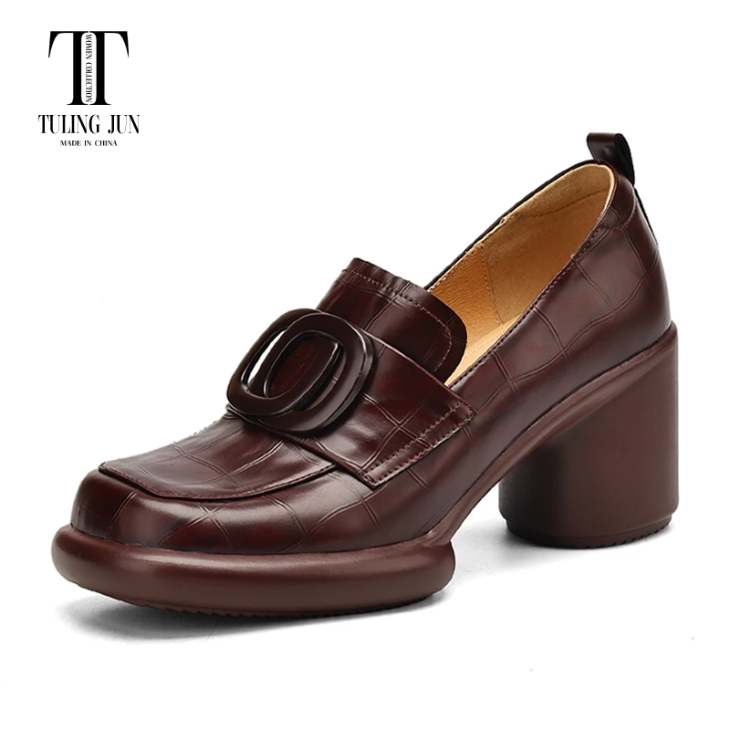TULING JUN Spring Autumn 2024 Concise Woman Round Head Solid Color Single Shoes High Heels Pumps For Female Retro T-A990
TULING JUN Spring Autumn 2024 Concise Woman Round Head Solid Color Single Shoes High Heels Pumps For Female Retro T-A990