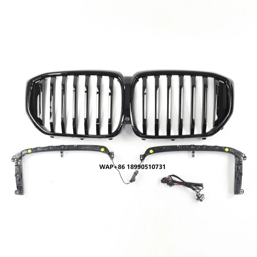 TIYPEOR Car Double Slats Glossy Black Kidney Center LED Mesh Grille Dual Line Front Grille for X5 G05 2019-
TIYPEOR Car Double Slats Glossy Black Kidney Center LED Mesh Grille Dual Line Front Grille for X5 G05 2019-