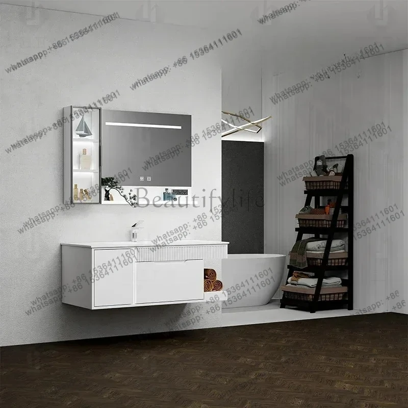 Solid wood paint bathroom cabinet rock slab hot bending integrated basin toilet washbasin French cream wind
Solid wood paint bathroom cabinet rock slab hot bending integrated basin toilet washbasin French cream wind